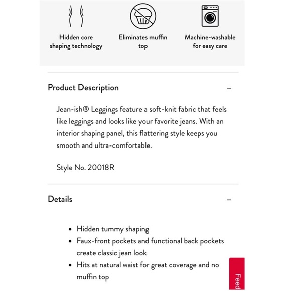 $148 Spanx Jeanish ankle leggings black shaping denim Medium 26” inseam - Picture 4 of 15